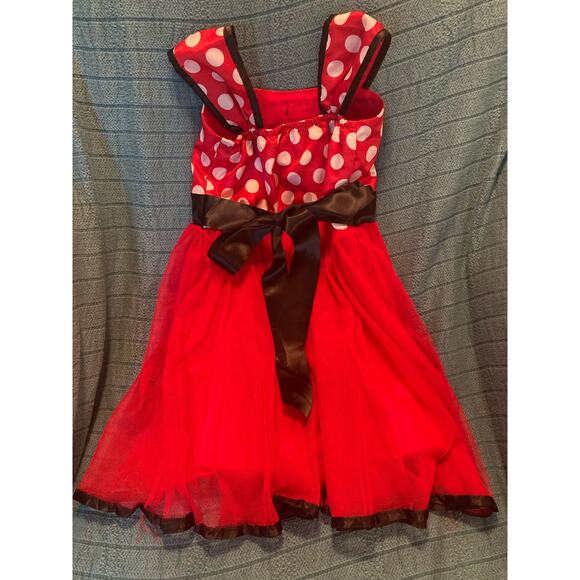 Minnie Mouse Costume Polka Dot & Tulle Dress & Ears ~ Est Sz 4 ~ Darling! - Picture 3 of 7